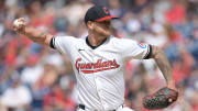 Jun 1, 2024; Cleveland, Ohio, USA; Cleveland Guardians starting pitcher Ben Lively (39) throws a pitch during the first inning against the Washington Nationals at Progressive Field. Mandatory Credit: Ken Blaze-USA TODAY Sports