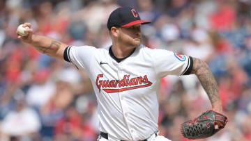 Jun 1, 2024; Cleveland, Ohio, USA; Cleveland Guardians starting pitcher Ben Lively (39) throws a pitch during the first inning against the Washington Nationals at Progressive Field. Mandatory Credit: Ken Blaze-USA TODAY Sports