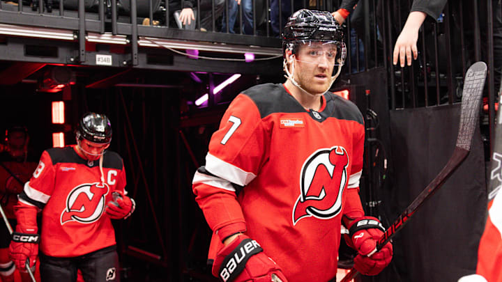 New Jersey Devils defenseman Dougie Hamilton (7): Luther Schlaifer-Imagn Images