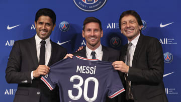Messi with Leonardo