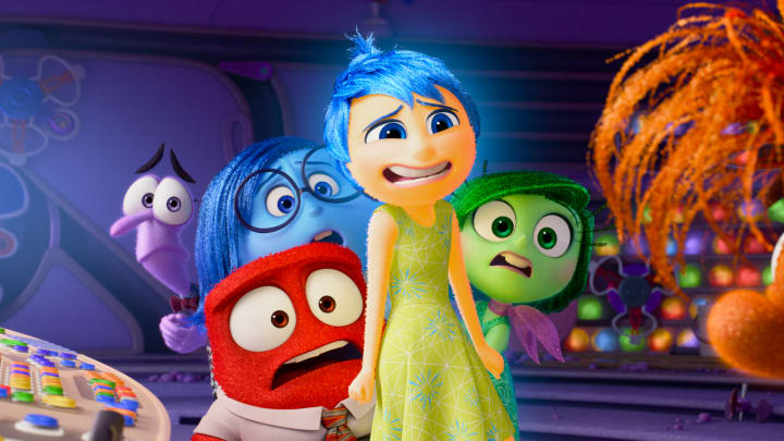 WHO’S THERE? – In Disney and Pixar’s “Inside Out 2,” Joy (voice of Amy Poehler), Sadness (voice of Phyllis Smith), Anger (voice of Lewis Black), Fear (voice of Tony Hale) and Disgust (voice of Liza Lapira) aren’t sure how to feel when Anxiety (voice of Maya Hawke) shows up unexpectedly. Directed by Kelsey Mann and produced by Mark Nielsen, “Inside Out 2” releases only in theaters Summer 2024. © 2023 Disney/Pixar. All Rights Reserved.