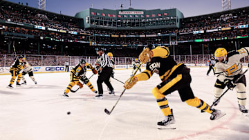 BOSTON, MASSACHUSETTS - JANUARY 02: A general view during the third period between the Boston Bruins and Pittsburgh Penguins in the 2023 Discover NHL Winter Classic at Fenway Park on January 02, 2023 in Boston, Massachusetts. 