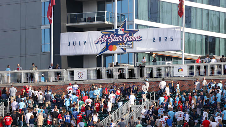 Atlanta Braves unveil the 2025 MLB All-Star Game logo before a game against the Cincinnati Reds Atlanta Braves unveil the 2025 MLB All-Star Game logo before a game against the Cincinnati Reds