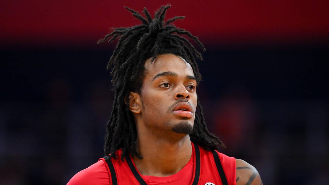 Feb 26, 2025; Syracuse, New York, USA; North Carolina State Wolfpack guard Dennis Parker Jr. (11) looks on prior to the start of the second half against the Syracuse Orange at the JMA Wireless Dome. Mandatory Credit: Rich Barnes-Imagn Images