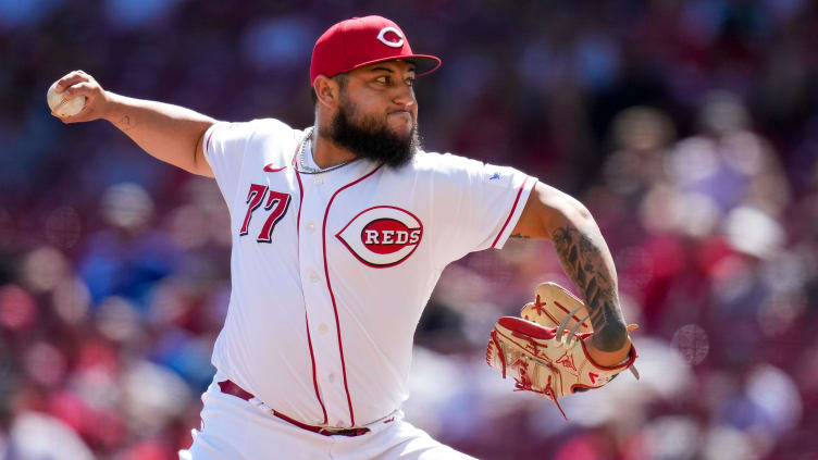 Cincinnati Reds relief pitcher Daniel Duarte (77) throws a pitch