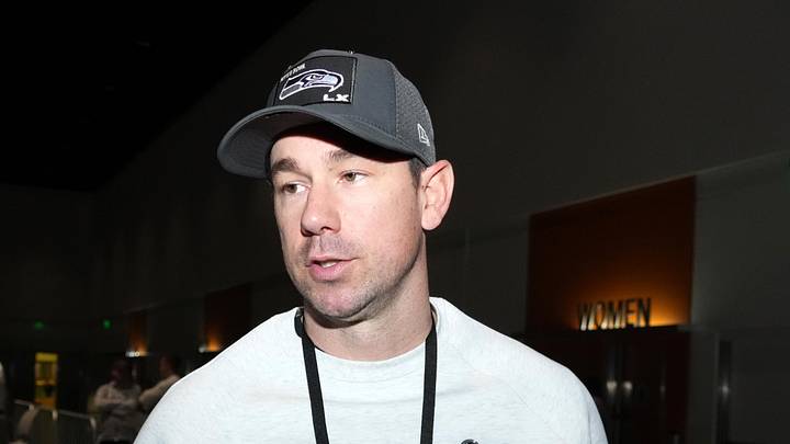 Seattle Seahawks' Klint Kubiak during Opening Night for Super Bowl LX