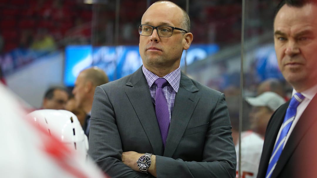 Chicago Blackhawks head coach Jeff Blashill during his time coaching the Detroit Red Wings.