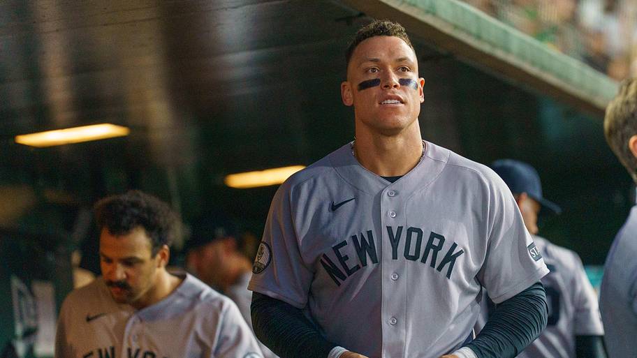 Aaron Judge in the dugout