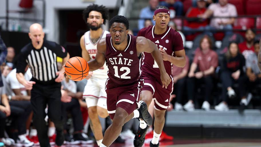 Mississippi State’s Josh Hubbard goes on a fast break.