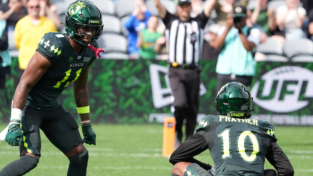 Louisville’s Kaden Prather (10) was first ruled a touchdown but it was taking away saying he was down within the 1 yard line against the Dallas Renegades at Lynn Family Stadium.  May 24, 2026