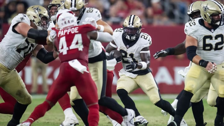 New Orleans Saints running back Jamaal Williams (21) against the Arizona Cardinals