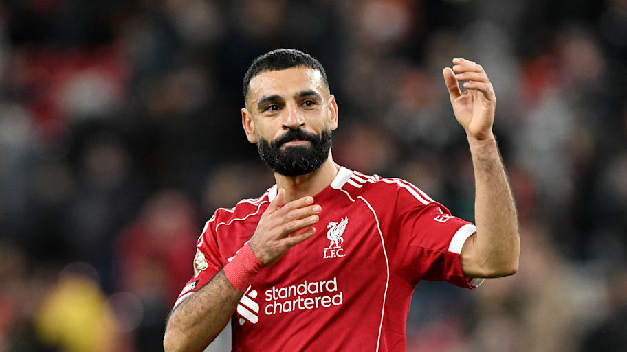 Mohamed Salah waving.