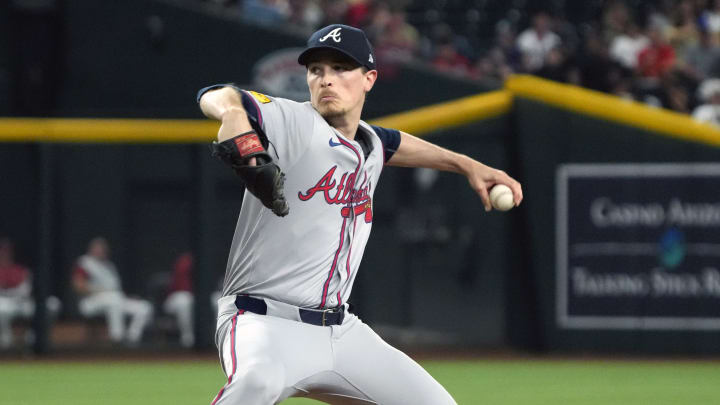 Atlanta Braves pitcher Max Fried (54) throws against the Arizona Diamondbacks