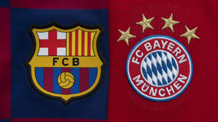The FC Barcelona and FC Bayern Munich Club Badges