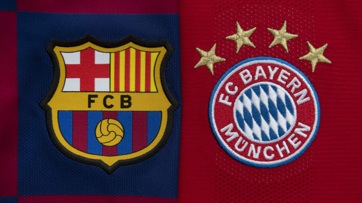 The FC Barcelona and FC Bayern Munich Club Badges