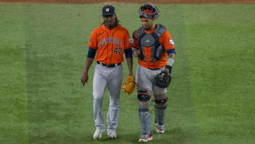 Houston Astros relief pitcher Rafael Montero