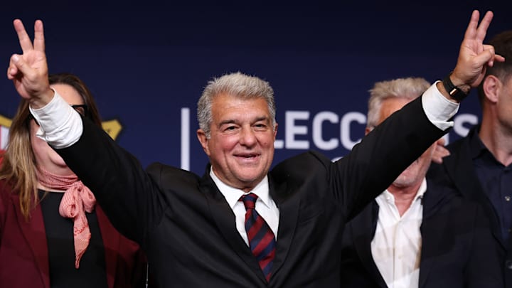 It was a moment of triumph for Joan Laporta in the early hours of Monday morning.