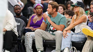 Jun 9, 2024; Boston, Massachusetts, USA; Barstool Sports owner Dave Portnoy attends game two of the 2024 NBA Finals between the Boston Celtics and the Dallas Mavericks at TD Garden. Mandatory Credit: Peter Casey-Imagn Images