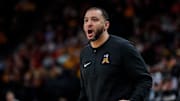 Minnesota head coach Ben Johnson reacts to a play during the first half of a second-round Big Ten tournament game at Target Center in Minneapolis on Thursday, March 14, 2024.
