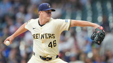 Milwaukee Brewers starting pitcher Quinn Priester.