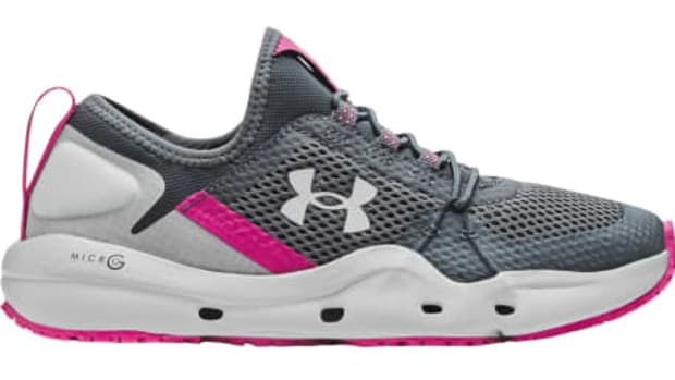 Wearing fishing shoes on the boat will make for a more comfortable day and protect your feet from the sun and bugs.