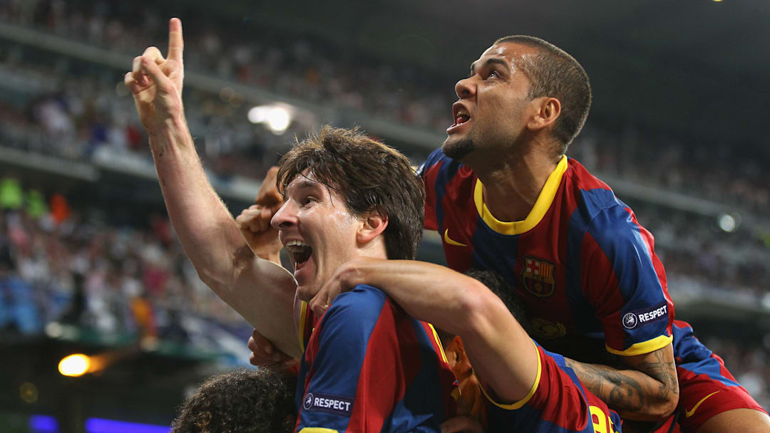 Messi y Dani Alves ganaron muchos títulos con el FC Barcelona 