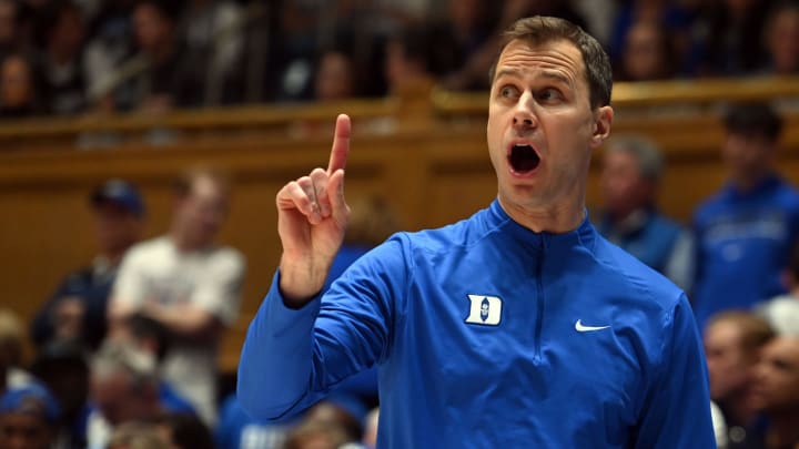 Duke basketball head coach Jon Scheyer