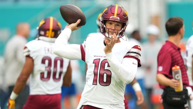 Washington Commanders quarterback Jeff Driskel