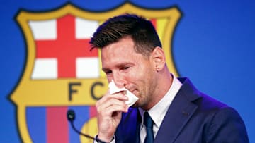 Lionel Messi of Barcelona Press Conference