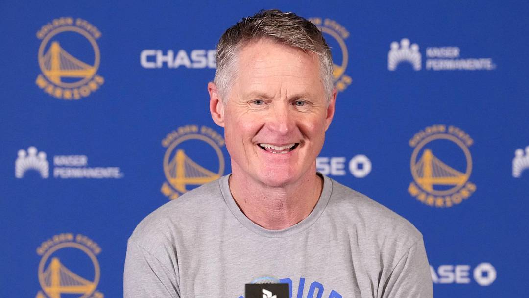 Jan 5, 2026; Inglewood, California, USA; Golden State Warriors head coach Steve Kerr at press conference at Intuit Dome. Mandatory Credit: Kirby Lee-Imagn Images