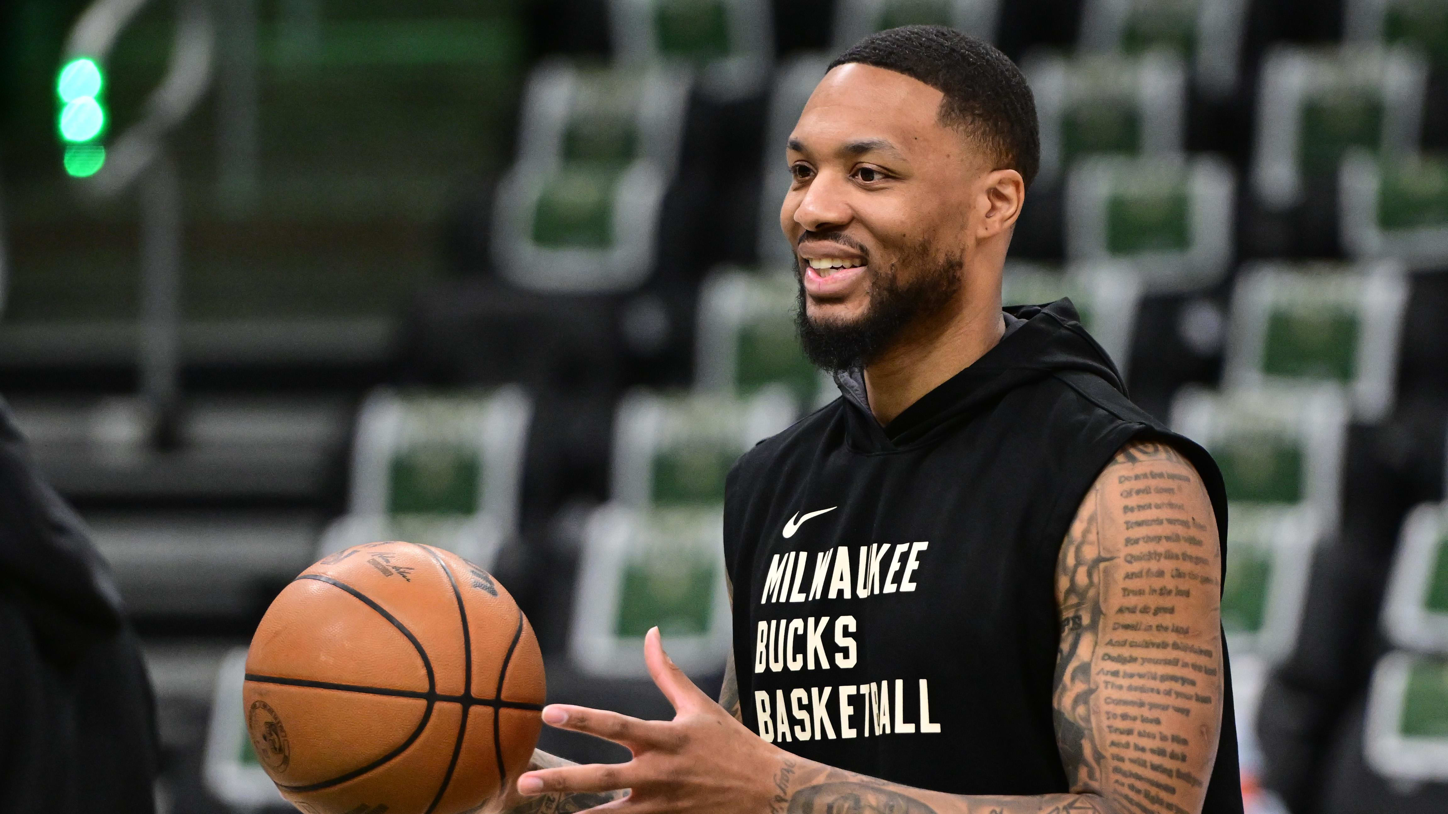 Bucks guard Damian Lillard had a funny quote about being back in the NBA Playoffs. 