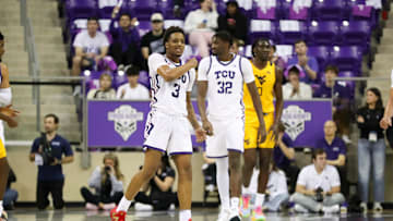 TCU's Vasean Allete celebrates vs. West Virginia.