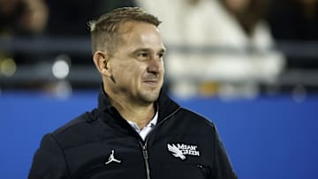 Dec 17, 2022; Frisco, Texas, USA;  New North Texas Mean Green head coach Eric Morris reacts on the sidelines during a game against the Boise State Broncos at Toyota Stadium. Mandatory Credit: Tim Heitman-Imagn Images