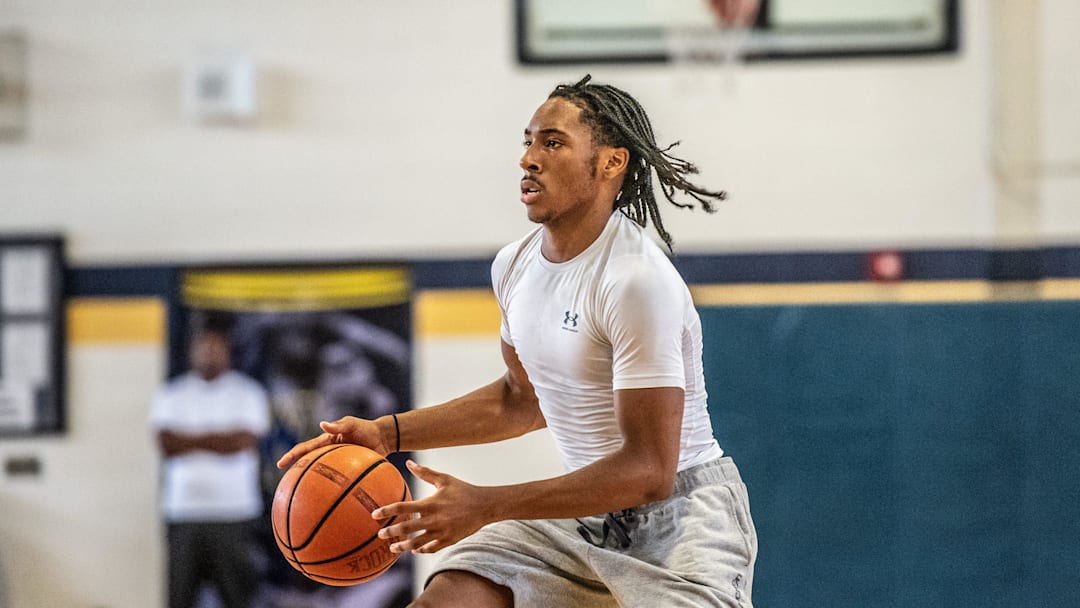 Wayne Memorial's Carlos Medlock Jr. looks to shoot during a boys basketball open gym on Wednesday, July 31, 2024. Wayne Memorial's Carlos Medlock Jr. looks to shoot during a boys basketball open gym on Wednesday, July 31, 2024.