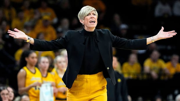 Iowa women's basketball head coach Jan Jensen