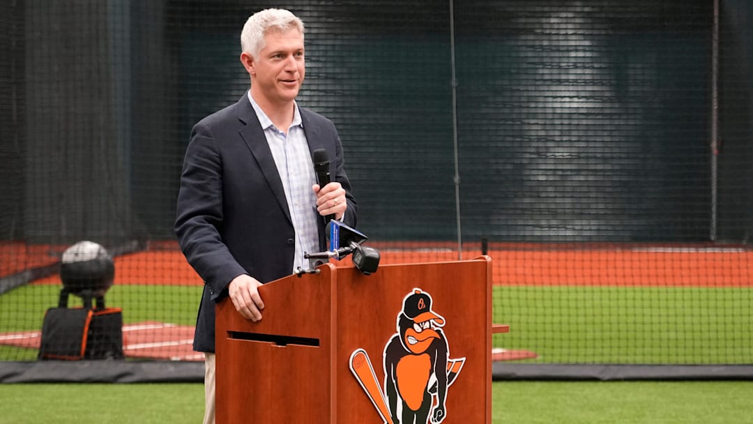 Orioles President of Baseball Operations Mike Elias welcomes the media and VIPs to the new facility. The Baltimore Orioles unveiled their new Player Development Complex to the media on Monday, Feb. 9, 2026. The 47,700 square-foot facility includes indoor batting cages and infield, a biomechanics lab, new outdoor covered batting cages and more fan access areas.