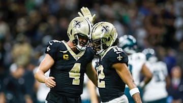 New Orleans Saints quarterback Derek Carr and wide receiver Chris Olave will challenge the Chiefs' 22nd-ranked pass defense on Monday Night Football in Kansas City.