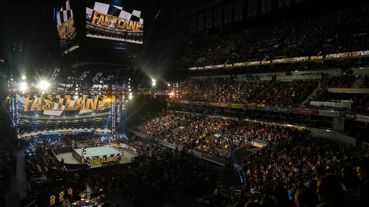 The WWE Fastlane pro wrestling event Saturday, Oct. 7, 2023, packed the Gainbridge Fieldhouse in