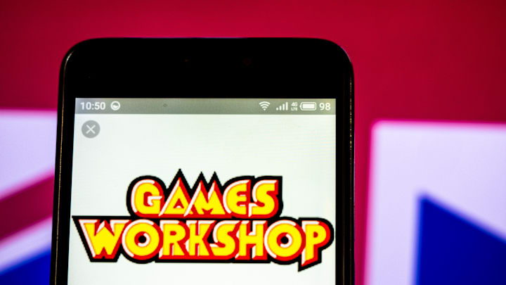 Games Workshop Group PLC  logo seen displayed on a smart