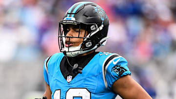 Carolina Panthers wide receiver Jalen Coker