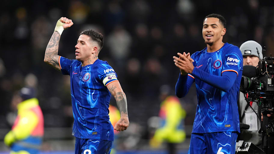 Chelsea players Enzo Fernandez and Levi Colwill
