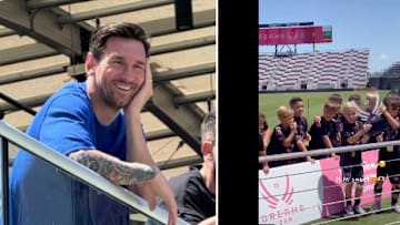 Lionel Messi got to savour the success of his son