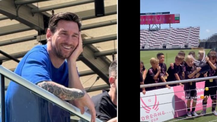 Lionel Messi got to savour the success of his son
