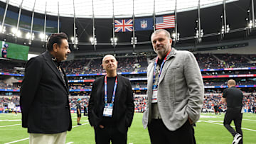 Ange and Daniel Levy at the recent NFL game played at THS