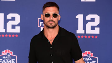 Former NFL wide receiver Danny Amendola poses for a photo during the New England Patriots Hall of Fame induction Ceremony for Tom Brady.