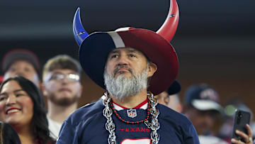Houston Texans fan during the second half against the Dallas Cowboys at AT&T Stadium.