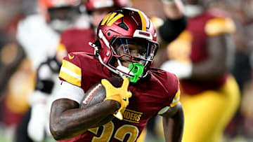 Washington Commanders running back Jacory Croskey-Merritt