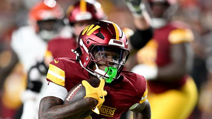 Washington Commanders running back Jacory Croskey-Merritt