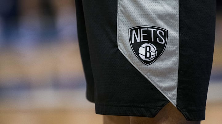 Nov 21, 2018; Dallas, TX, USA; A view of the team logo on the team's shorts. Mandatory Credit: Jerome Miron-Imagn Images