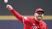 Cincinnati Reds pitcher Zack Littell (52) throws during the first inning of their game agains the Milwaukee Brewers Friday, September 26, 2025 at American Family Field in Milwaukee, Wisconsin.